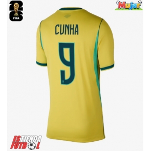 Brasil Matheus Cunha #9 Primera Equipación Mujer Mundial 2026 Manga Corta